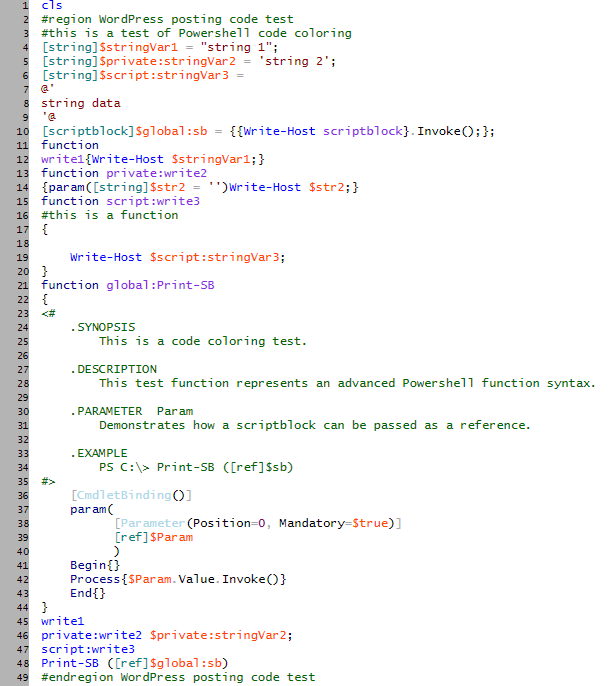 WordPressCodeColoringTest Image